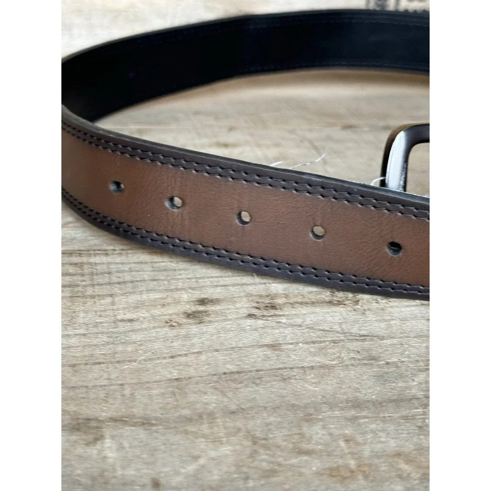Mens Genuine Leather Belt Reversible 32/30‎